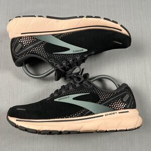 Brooks Ghost 14 Womens B Black Peach Running Shoes Sneakers 1203561B026 US 8